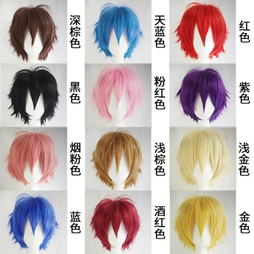 Image de Perruque Cosplay Homme - Cheveux Courts Retournés