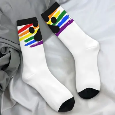Image de Chaussettes Gothiques Homme - Chaudes, Antidérapantes & Motif Patte de Chiot