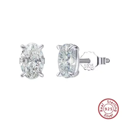 Image de Boucles d'oreilles en argent sterling zircon brillant