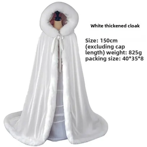 White thick cloak