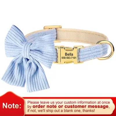 Image de Collier Chien avec Nœud Papillon Personnalisé