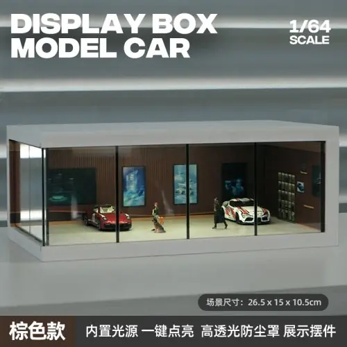 Image de Vitrine Miniature Transparente pour Modèles de Voiture 1:64