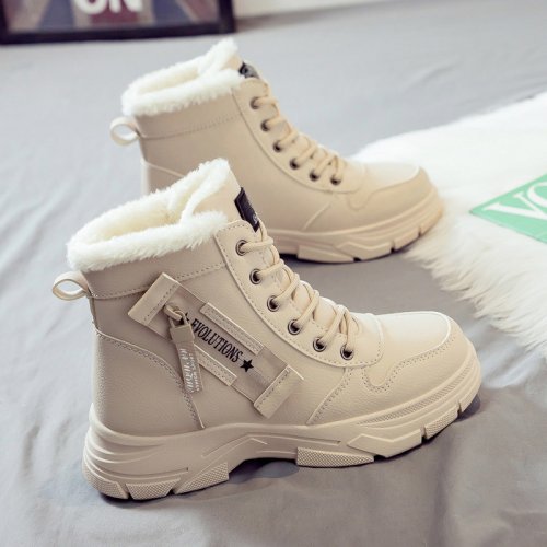 Afbeelding van Warmte en Stijl in de Winter: Lichtgewicht Dames Snowboots met Platform en Hoge Hak – Casual Outdoor Laarzen voor Plus Size
