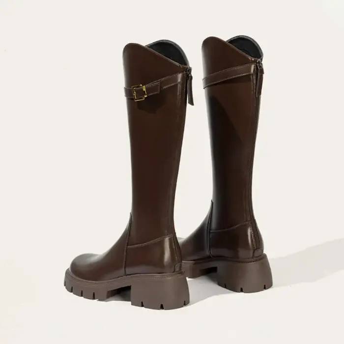 Image de Bottes Hautes Femme Fourrure - Style Chevalier & Talon Carré
