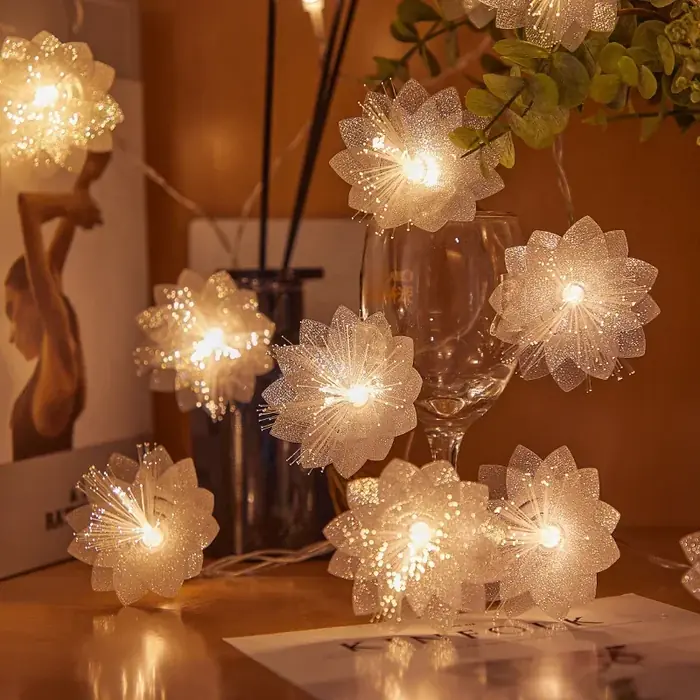Image de Guirlande Lumineuse Féerique LED avec Fibres Optiques