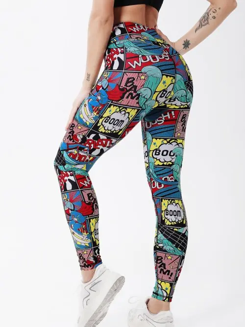 Image de Leggings Push-Up Taille Haute Femme - Style Sportif & Énergique