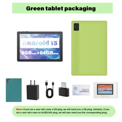 Image de Tablette Android 15 10.1" 8Go RAM 64Go ROM - Écran IPS, Batterie 5000mAh