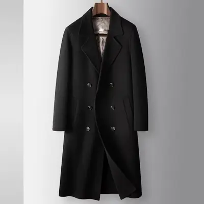 Image de Manteau Homme en Laine 100% - Double Boutonnage & Duvet d'Oie
