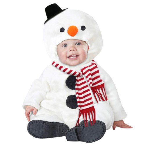 Immagine di Costume da Pupazzo di Neve per Neonati – Adorabile e Caldo!
