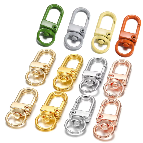 Image of 10-Piece Alloy Snap Lobster Clasp Hooks for DIY Keychains, Necklaces, and Bracelets – Premium Jewelry Findings for Crafting Projects