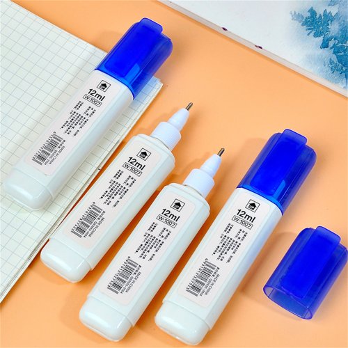 Imagen de Corrector de Tinta Líquida 12ml - Set de 6 Piezas, Bolígrafo Corrector Práctico para Estudiantes y Oficina