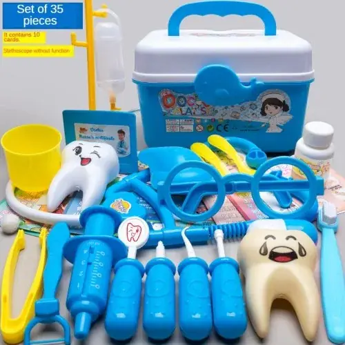 35PCS bleu
