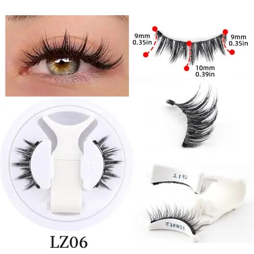 Image de Cils Magnétiques Naturels - Faux Cils Réutilisables avec Pince