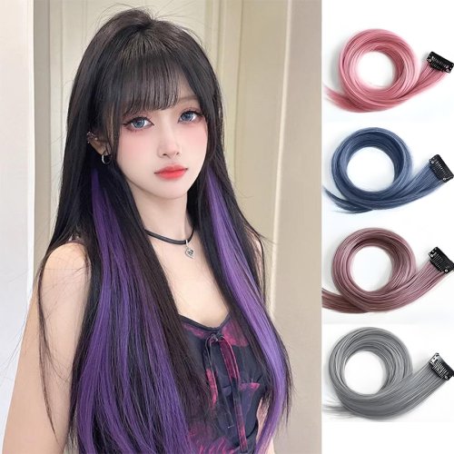 Image de Extensions de Cheveux Colorées Autocollantes - Une Pièce Invisibles