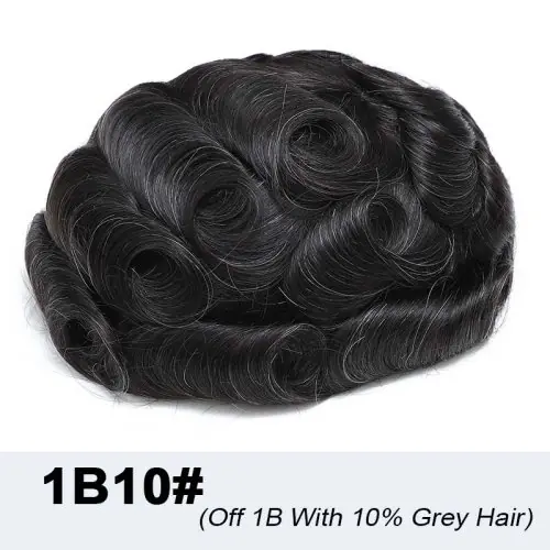 Image de Perruque homme cheveux naturels mono filament durable