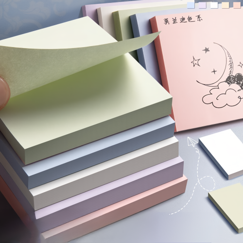 Immagine di 100 Lenzuola Colorate - Blocchetto di Note Adesive per Ufficio e Scuola, Memo Stick, Post It, Blocchi Note in Carta, Organizzatore, Planner, Adesivi per Messaggi