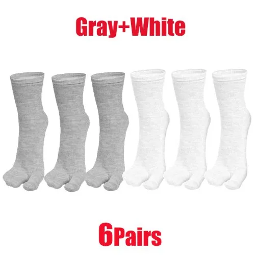6Pairs-grau weiß