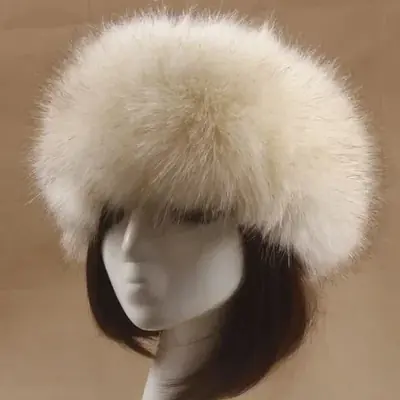 Image de Bandeau Fourrure Hiver Chauffant - Cache-Oreilles Fausse Fourrure