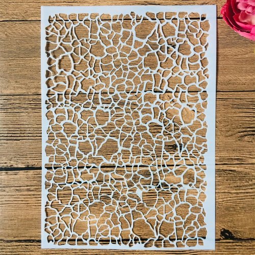 Image of Natural Stone Mosaic Texture DIY Layering Stencil for Wall Art, Scrapbooking, Coloring, Embossing, and Album Decorating