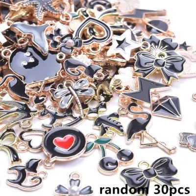Image de Breloques Émail Colorées - Lot de 30 à 100 Pièces