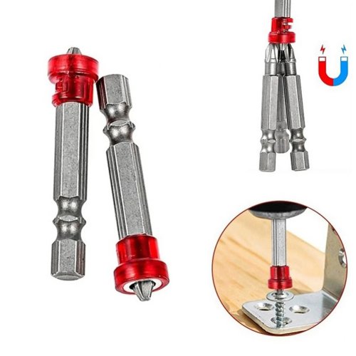 Afbeelding van 4 STKS Power Schroevendraaier Bits, Gipsplaat Schroeven, Magnetische Ring Plaatsing Enkele Kop Handgereedschap, 1/4 Hex Shank Duurzaam