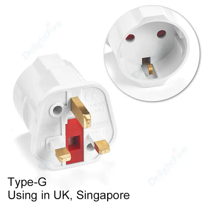 Image de Adaptateur Prise UE vers Royaume-Uni - 250V