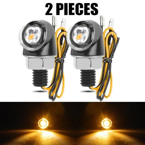 2pcs zwart amber