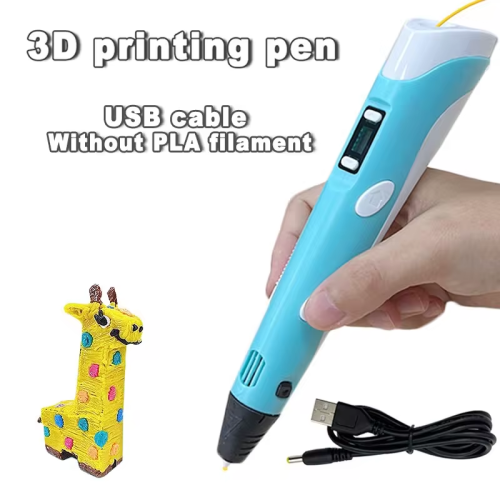 Immagine di Penna 3D con Display LED per Disegno Creativo: Strumento di Graffiti 3D per Bambini, Giocattolo Intelligente per Disegnare in 3D, Regalo Ideale per Compleanni e Natale