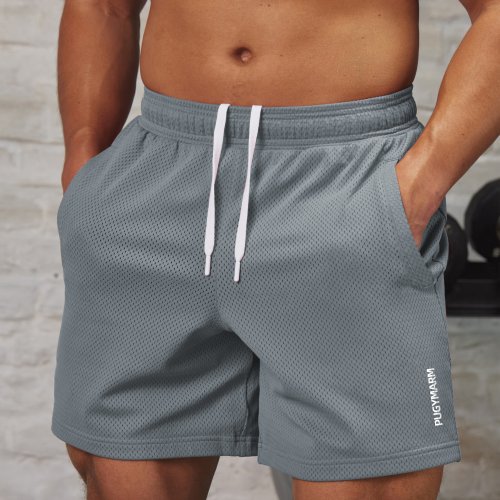 Afbeelding van Herenshorts Zomer Gym Workout: Sneldrogende, Losse Basketbalbroek met Trekkoord en Mesh voor Casual Jogging en Sport