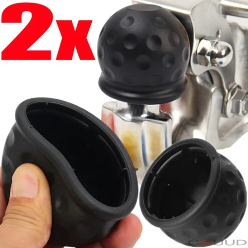 Afbeelding van Universele Trekhaak Bal Cover Cap - 2 Stuks Beschermende Towball Hoes voor Trailer en Auto, Waterdicht en Duurzaam