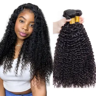 Image de Cheveux Brésiliens Bouclés Naturels - 26 à 32 pouces
