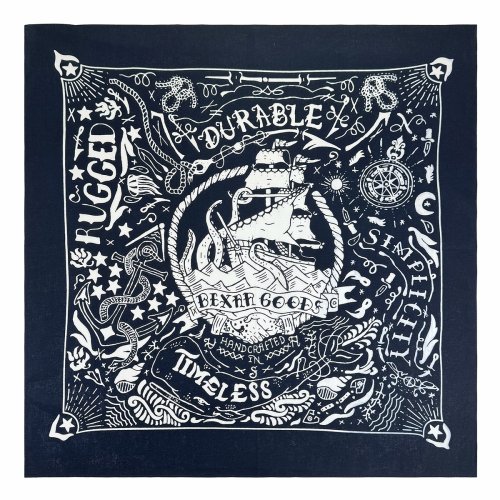Immagine di Sciarpa Quadrata con Stampa Nautica - Bandana Hip Hop in Cotone