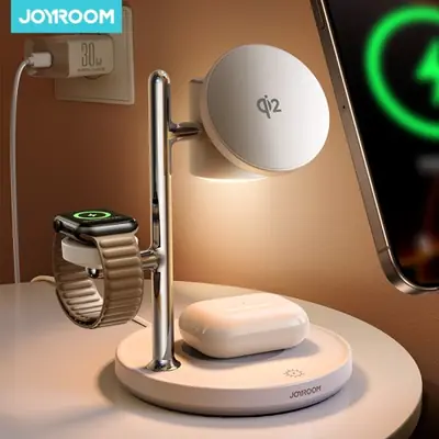 Image de Chargeur sans fil magnétique 3-en-1 pour iPhone, Apple Watch & AirPods