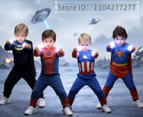 Image de Costume Super Héros Musclé avec Masque et Cape