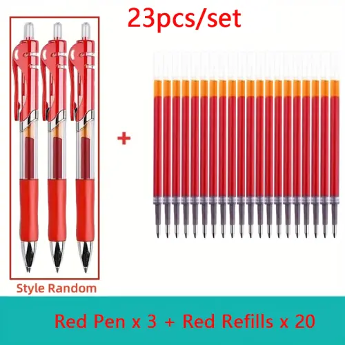 23 pièces ensemble rouge