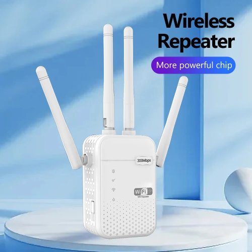 Afbeelding van Draadloze WiFi Extender 300 Mbps met 2,4 GHz Signaalversterking – Langafstand Router voor Optimale Netwerkdekkingsgebied