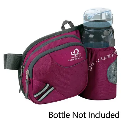 Image de Sac de Taille avec Porte-Bouteille - Idéal pour Randonnée, Course et Voyage