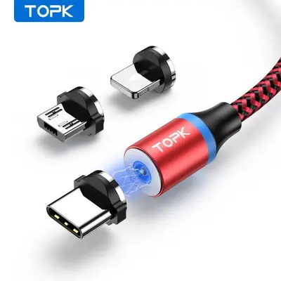 Image de Câble de Charge Magnétique 3 en 1 Rotatif 360°