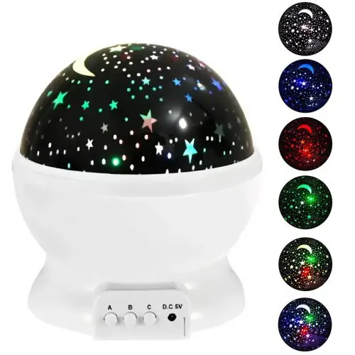 Image de Lampe Étoilée Rotative - Ciel Étoilé pour Chambre d'Enfant