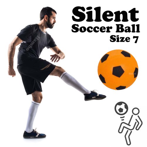 Imagen de Balón de Fútbol Silencioso de Espuma Sin Aire, Tamaño 7, 8 o 9 Pulgadas – Ideal para Práctica en Interiores y Juegos Familiares
