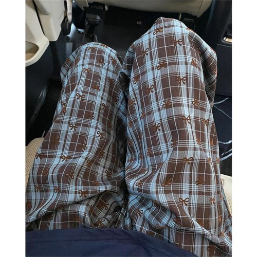 Afbeelding van Stijlvolle en Comfortabele Hoge Taille Broek voor Vrouwen – Lente & Herfst Pyjamabroek met Afslankende Fit voor Thuis, Wandelen en Casual Dragen