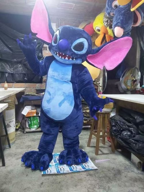 Afbeelding van 2028 Nieuwe Hoge Kwaliteit Blauwe Lilo & Stitch Stripfiguur Mascotte Kostuum voor Reclame, Fancy Dress en Carnaval