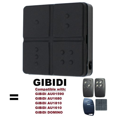 Zdjęcie Pilot do bramy garażowej Gibidi w 100% kompatybilny z modelami AU01590, AU1600, AU1610, AU1680, AU1810 oraz Domino – system 433 MHz z kodem rolling code