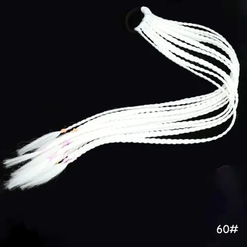 Image de Tresse Arc-en-Ciel Synthétique pour Fille - Extension Queue de Cheval