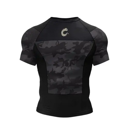 Image de Tenue No Gi BJJ - Ensemble Compression Noir pour Hommes