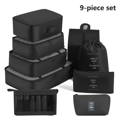 9pcs conjunto negro
