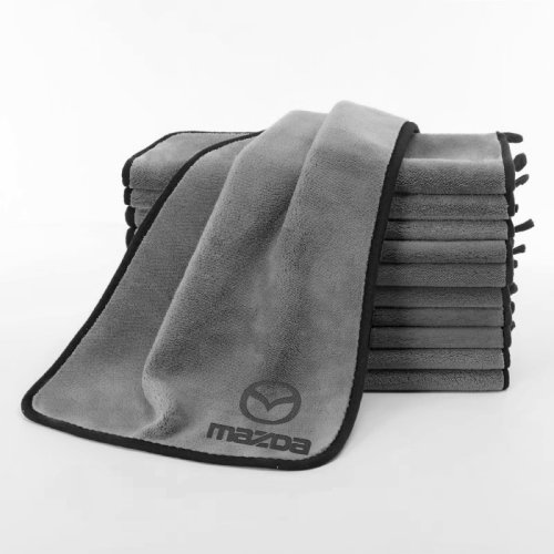 Immagine di Asciugamani in Microfibra Extra Morbidi per Pulizia Auto – Panni Addensati per Lavaggio Automatico, Ideali per Mazda 3, 2, 6, CX-5, CX-4, CX-3, CX-9, Axela, Atenza