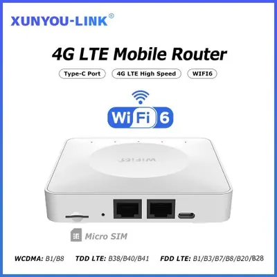 Image de xunyou link 4g lte routeur wifi wifi 6 300mpbs 4g modem prise en charge 32 appareils interface typpc c routeur de poche sans fil point d accès mobile