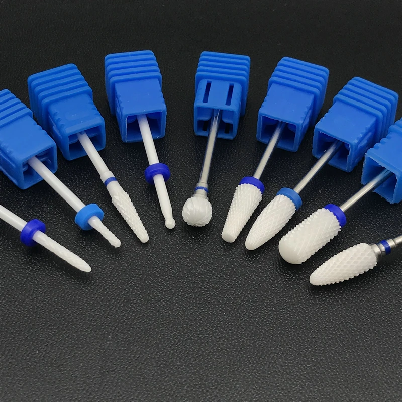 Immagine di Fresa Rotante in Ceramica Bianca per Taglio di Zirconio Medico e Punta da Trapano per Manicure e Pedicure – Utensile Dentale Professionale