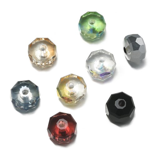 Image de Perles Cristal Facettées 4.5x7.5mm - Lot de 10